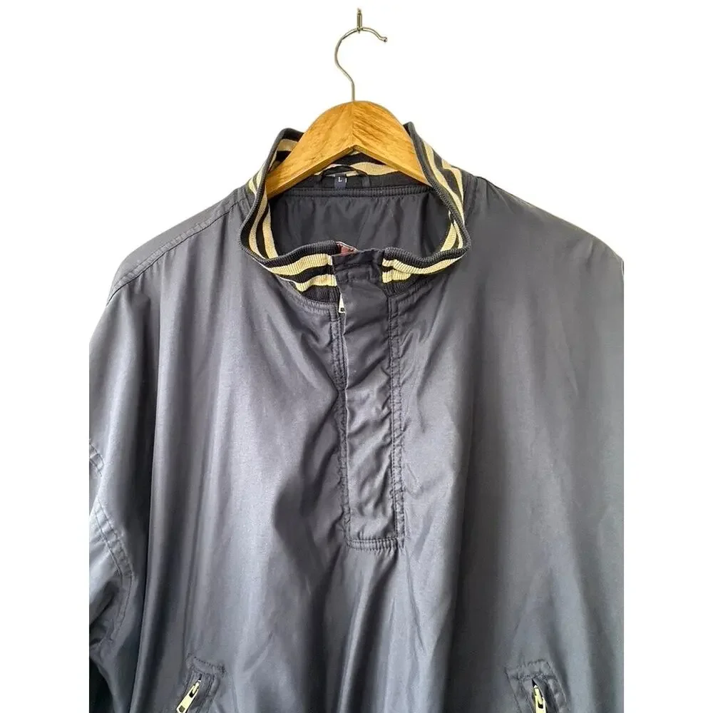 Vintage Winner Mate Microfiber Navy Blue 1/4 Zip Pullover Jacket Men's Large